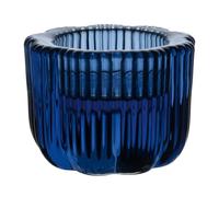 Villeroy & Boch - Fleur Bleu Candleholder 2-in-1 Blue, Dishwasher-Safe, Glass Candleholder in Blue for Tea Lights and Pillar Candles/Taper Candles, Hand-Crafted, Decorative Homeware, Glass