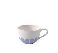 Villeroy & Boch - Fleur Cappuccino Cup, Dimensions: Approx. 14.5 × 11 × 7 cm, Blue, Dishwasher-Safe & Microwave-Safe, Floral Decor, Premium Porcelain Coffee Cup