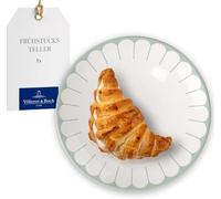 Villeroy & Boch - Fleur vert Breakfast Plate Green, Dishwasher-Safe, Microwave-Safe, Dessert Plate, Small Plate for Breakfast, Desserts & Snacks, Cake Plate, Premium Porcelain