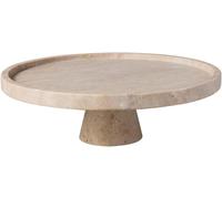 Villeroy & Boch - Manufacture Travertine Footed Serving Platter Beige, Hand-Crafted, Elegant Design Made from Natural Stone in Sand, Bowl, Table Decor Stone, Decoration, Crockery, Travertine