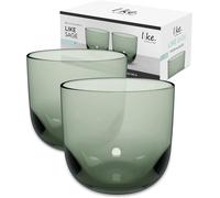 like. by Villeroy & Boch - Like Sage Water Glass Set 2 pces, Coloured Glass Green, Capacity 280 ml