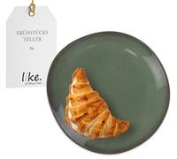 Villeroy & Boch - Lave vert Breakfast Plate Small Green, Dishwasher-Safe, Microwave-Safe, Plate for Cakes, Breakfast & Snacks, Crockery in a Pottery Look, Dessert Plate Reactive Glaze, Earthenware