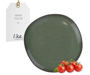 Villeroy & Boch - Lave vert Dinner Plate 28 cm Green, Dishwasher-Safe, Microwave-Safe, Plate for Main Courses, Pasta & Meat, Dinner Plate in a Handmade Look, Crockery Reactive Glaze, Earthenware