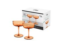 Villeroy & Boch - Like Apricot Champagne Coupe/Dessert Bowl Set of 2 pces, Coloured Glass Orange, Capacity 100 ml