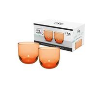 Villeroy & Boch - Like Apricot Water Glass Set 2 pcecs, Coloured Glass Orange, Capacity 280 ml