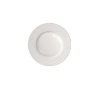 Villeroy & Boch - Manufacture Ice Breakfast/Dessert Plate, Approx. 22 × 22 × 2 cm, White with a matt-Gloss Look, Dishwasher-Safe & Microwave-Safe, Plate for Breakfast & Dessert, Premium Porcelain