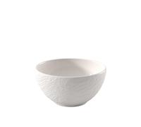 Villeroy & Boch - Manufacture Ice Cereal Bowl, Approx. 14 × 14 × 7 cm, White with a matt-Gloss ice Look, Dishwasher-Safe and Microwave-Safe, Bowl for Cereal and Bowl Meals, Premium Porcelain
