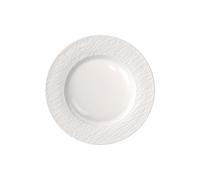 Villeroy & Boch - Manufacture Ice Dinner Plate, Approx. 27 × 27 × 2 cm, White with a matt-Gloss ice Look, Dishwasher-Safe and Microwave-Safe, Plate for Main Courses, Premium Porcelain