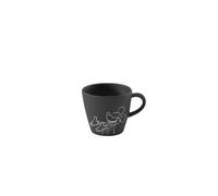 Villeroy & Boch Manufacture Rock - Mickey Mouse - Espresso Cup, Black, Dishwasher-Safe & Microwave-Safe, Distinctive Slate Look with Disney Mickey Mouse Chalk Decoration, Premium Porcelain