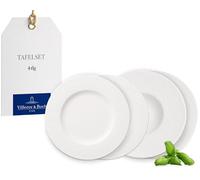 Villeroy & Boch - Manufacture Plate Set, 4 pces., Tableware Set for 2 People, Premium Porcelain, White
