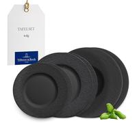 Villeroy & Boch - Manufacture Plate Set, 6 pces., Tableware Set for 2 People, Premium Porcelain, Black