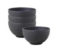 Villeroy & Boch Manufacture Rock 10-4239-1905 Bowls Set of 4 200 ml Made of Premium Porcelain in Black Size: Diameter 10.8 cm