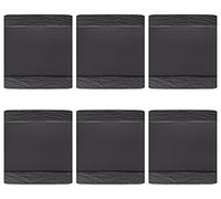 Villeroy & Boch Manufacture Rock 10-4239-2610 Square Porcelain Dinner Plates 28 cm Black