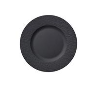 Villeroy & Boch Manufacture Rock 10-4239-2640-6 Breakfast Plate, Porcelain, Black, 22 cm