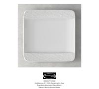 Manufacture Rock Blanc Square Dinner Plate White 28X28X2 CM