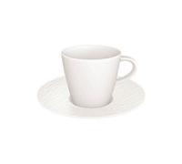 Villeroy & Boch - Manufacture Rock Blanc Espresso Cup With Saucer - White