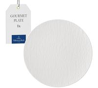 Villeroy & Boch Manufacture Rock Blanc Gourmet Plate, 31.7 cm, Premium Porcelain, White