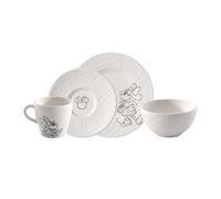 Villeroy & Boch Manufacture Rock Blanc Mickey Mouse 4 Piece Breakfast Set