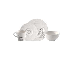 Villeroy & Boch Manufacture Rock Blanc Mickey Mouse Breakfast Set, 4 pcs.