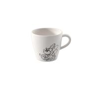Villeroy & Boch Manufacture Rock Blanc - Mickey Mouse - Coffee Cup, White, Dishwasher-Safe & Microwave-Safe, Slate Look in White with Disney Mickey Mouse Chalk Decoration, Premium Porcelain