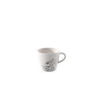 Villeroy & Boch Manufacture Rock Blanc - Mickey Mouse - Espresso Cup, White, Dishwasher-Safe & Microwave-Safe, Distinctive Slate Look with Disney Mickey Mouse Chalk Decoration, Premium Porcelain