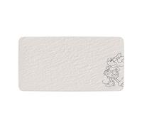 Villeroy & Boch Manufacture Rock Blanc - Mickey Mouse - Serving Platter, White, Dishwasher-Safe & Microwave-Safe, Distinctive Slate Look with Disney Mickey Mouse Chalk Decoration, Premium Porcelain