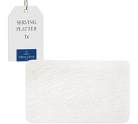 Villeroy & Boch - Manufacture Rock Blanc Rectangular Multi-Functional Plate, Beautiful Universal Plate Made from Premium Porcelain, Dishwasher Safe, White