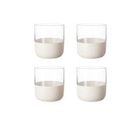Villeroy & Boch - Manufacture Rock Blanc Shot Glass Set, 4pcs. Glass Set for Schnapps and Liqueurs, 40 ml, Crystal Glass, Matte White Slate Look