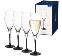 Villeroy & Boch - Manufacture Rock Champagne Glass 26 cl 4-pack, Black - Black