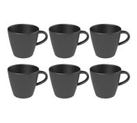 Villeroy & Boch Manufacture Rock Coffee Cup 220 ml Set of 6 Black Porcelain
