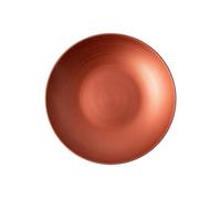 Villeroy & Boch - Manufacture Rock Glow Flat Dish, Bowl Made from Premium Porcelain in a Refreshing Combination of Copper and Black, Dishwasher Safe, 24 cm
