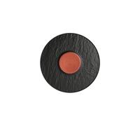 Villeroy & Boch - Manufacture Rock Glow Mocha/Espresso Saucer, Saucer Made from Premium Porcelain in a Refreshing Combination of Copper and Black, Dishwasher Safe