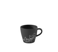 Villeroy & Boch Manufacture Rock - Mickey Mouse - Coffee Cup, Black, Dishwasher-Safe & Microwave-Safe, Distinctive Slate Look with Disney Mickey Mouse Chalk Decoration, Premium Porcelain