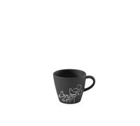 Villeroy & Boch Manufacture Rock - Mickey Mouse - Espresso Cup, Black, Dishwasher-Safe & Microwave-Safe, Distinctive Slate Look with Disney Mickey Mouse Chalk Decoration, Premium Porcelain
