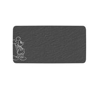 Villeroy & Boch Manufacture Rock - Mickey Mouse - Serving Platter, Black, Dishwasher-Safe & Microwave-Safe, Distinctive Slate Look with Disney Mickey Mouse Chalk Decoration, Premium Porcelain