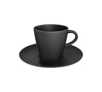 Villeroy & Boch Coffee cup and saucer Manufacture Rock - Black - 160 ml