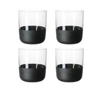 Villeroy & Boch - Manufacture Rock Whisky Glass Set, 4 pces, Crystal Glass with matt Black Base, Capacity 250 ml