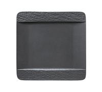 Villeroy & Boch 10-4239-2610 Manufacture Rock Square, Modern Plate Maoffrom Premium Porcelain, Dishwasher Safe, Black