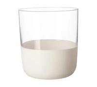 Villeroy & Boch - Manufacture Rock Blanc Whiskey Tumbler Set, 4pcs. Glass Set for Whiskey and Cocktails, 250 ml, Crystal Glass, Matte White Slate Look