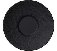Villeroy & Boch Manufacture Rock Mocha/Espresso Saucer, 12 cm, Premium Porcelain, Black