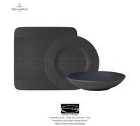 Villeroy & Boch - Manufacture Rock - Set Of Plates 18 Pieces For 6 People