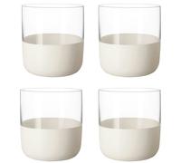 Villeroy & Boch - Manufacture Rock Blanc Shot Glass Set, 4pcs. Glass Set for Schnapps and Liqueurs, 40 ml, Crystal Glass, Matte White Slate Look
