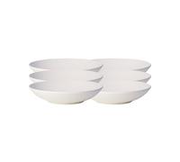 Villeroy & Boch - Manufacture Rock White Bowl, Pack of 6, 23.5 cm, Premium Porcelain, White, 10-4240-2536-6