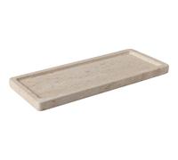 Villeroy & Boch - Manufacture Travertine Serving Platter Beige, Hand-Crafted, Rectangular Plate Made from Natural Stone in Sand, Rectangular Plate Stone, Crockery, Travertine
