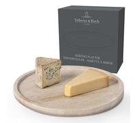 Villeroy & Boch - Manufacture Travertine Serving Platter Beige, Hand-Crafted, Elegant Presentation Plate Made from Natural Stone in Sand, Plate Stone, Crockery, Travertine