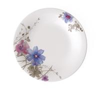 Villeroy & Boch - Mariefleur Gris Basic Breakfast Plate, round premium porcelain plate with a playful flower decoration, dishwasher safe, 21 cm