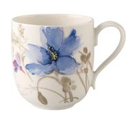 Villeroy & Boch Mariefleur Gris Basic Coffee Cup, 350 ml, Height: 9 cm, Premium Porcelain, White/Multicoloured