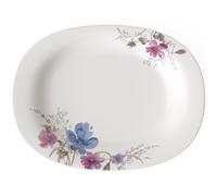 Villeroy & Boch Mariefleur Gris Basic Serving Platter, Premium Porcelain, White/Multicoloured