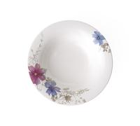 Villeroy & Boch Mariefleur Gris Basic Soup Plate, 23 cm, Premium Porcelain, White/Multicoloured