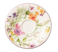 Villeroy & Boch - Mariefleur Basic Coffee Saucer, Beautiful Premium Porcelain Saucer with Playful Flower Decoration, Dishwasher Safe, 16 cm